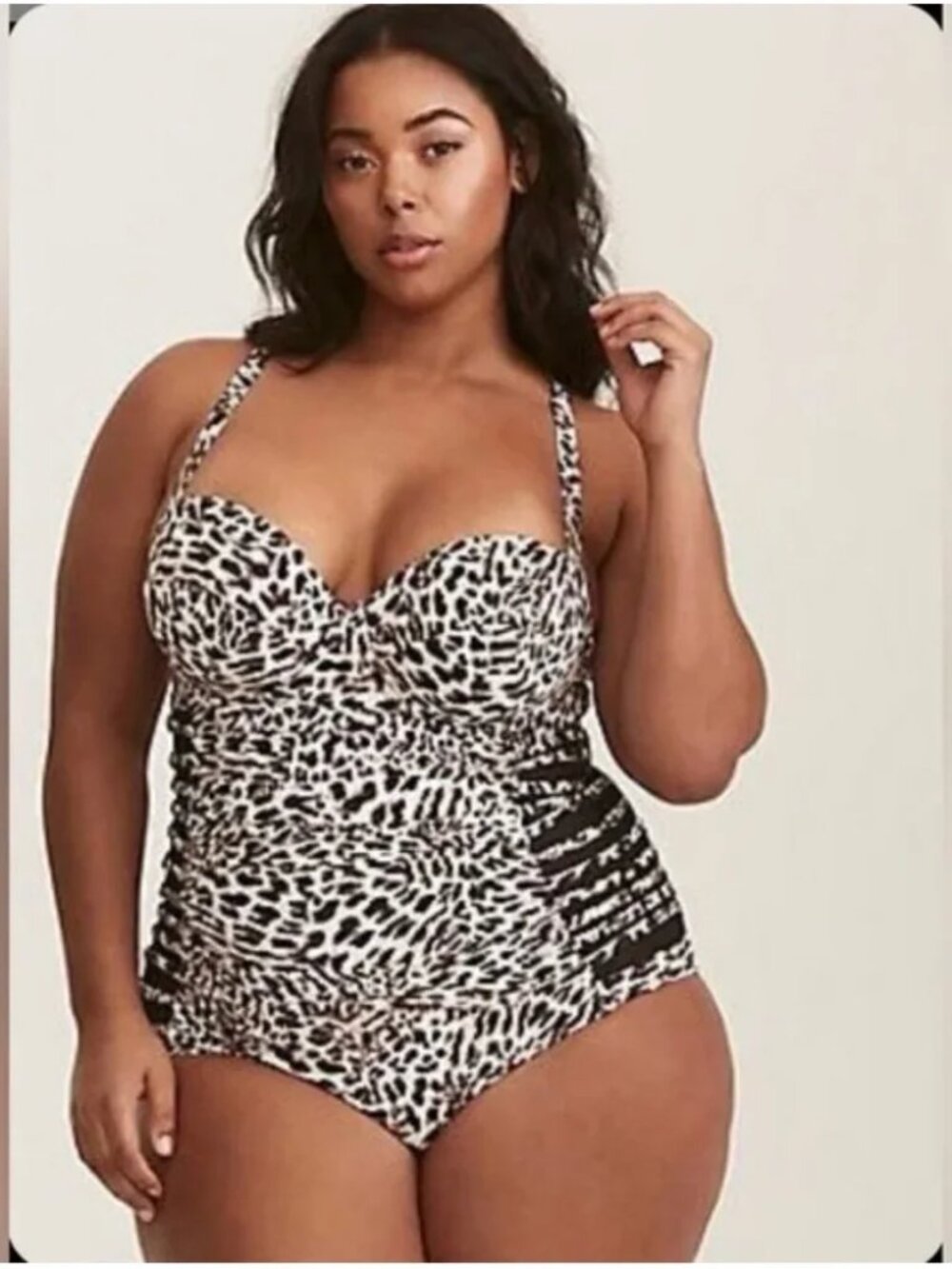 Torrid leopard print one piece swimsuit, Size 0